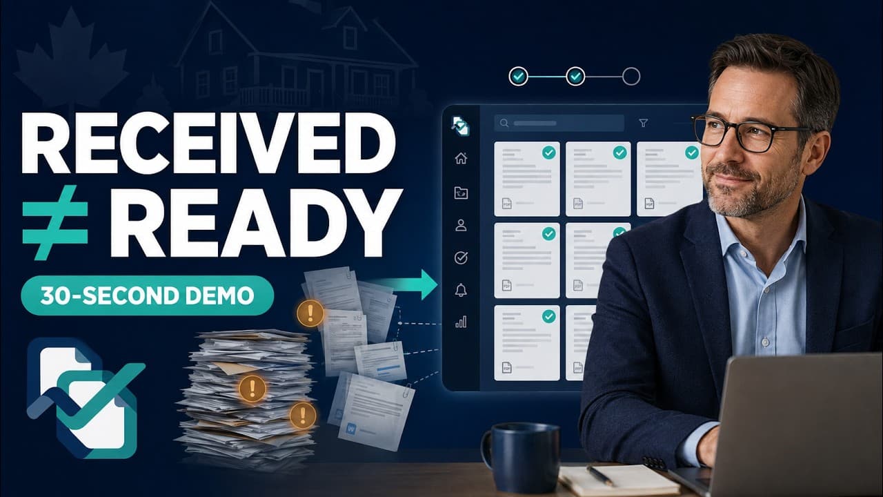 IntakeDock document intake and broker review workflow shown in the short demo.